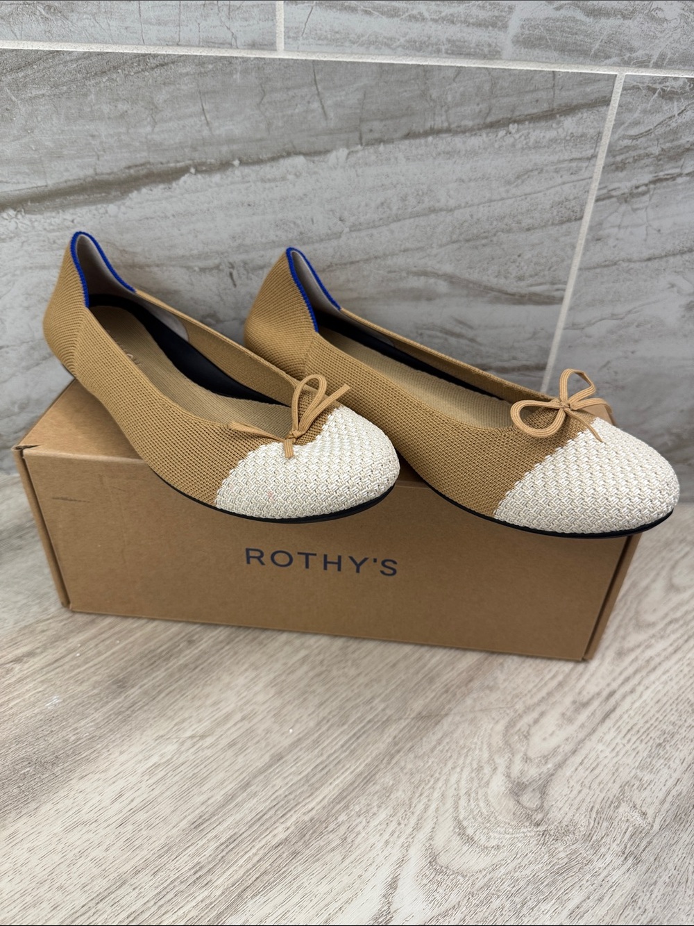 Rothy's Women's “Pearl” and Camel Ballet Flats size 10 Like New!